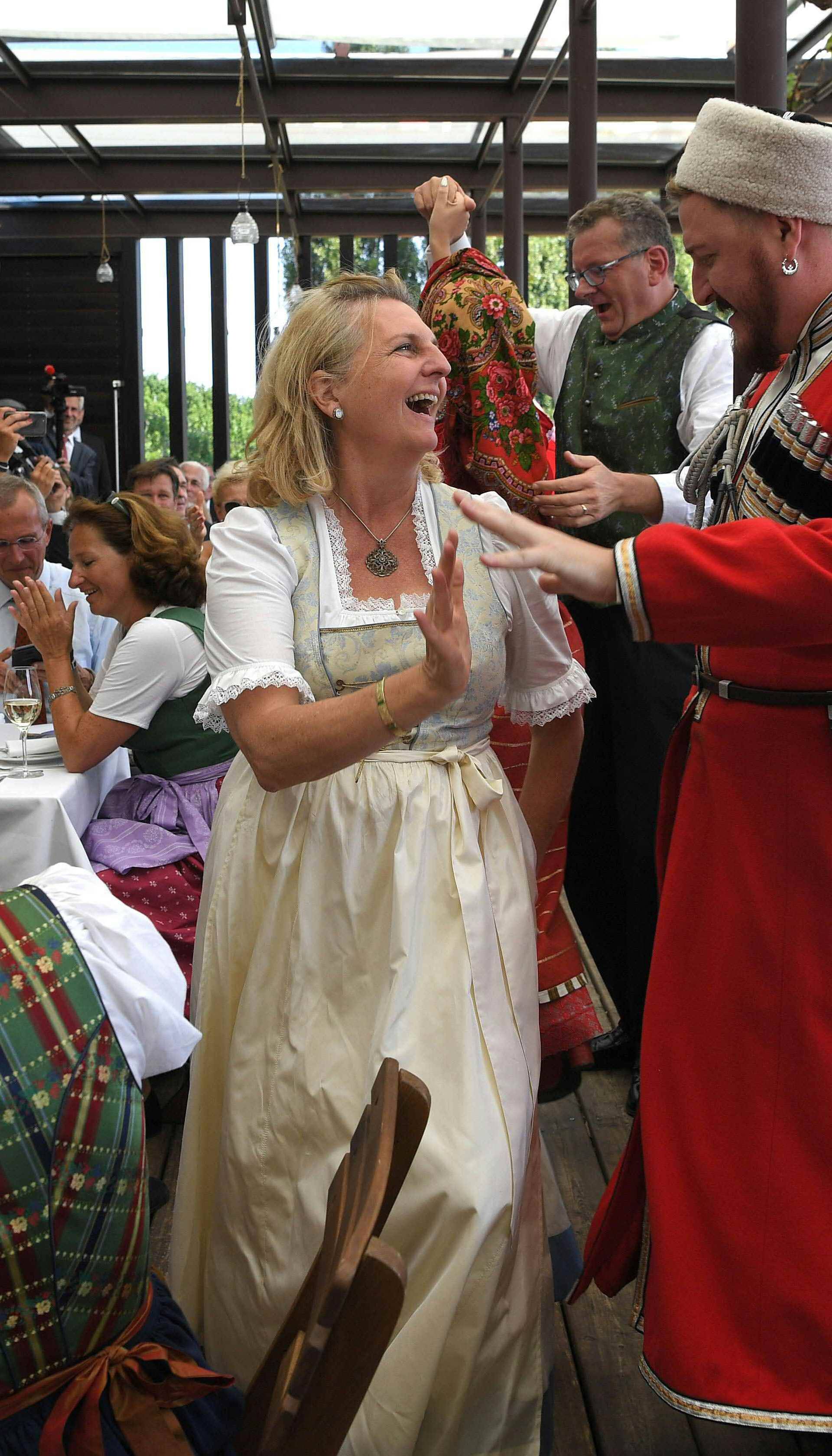 Austria's Foreign Minister Kneissl celebrates her wedding in Gamlitz