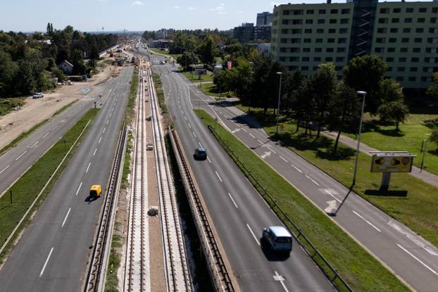 Napredak radova na Sarajevskoj cesti u Novom Zagrebu snimljen iz zraka
