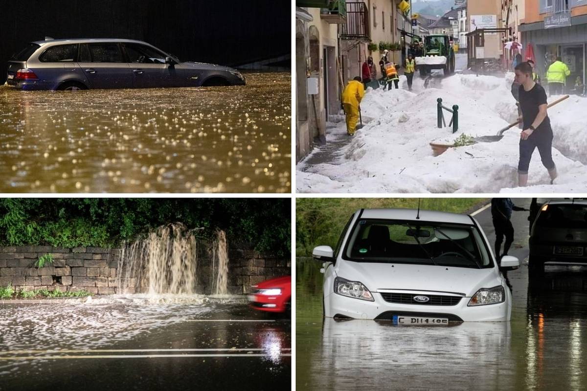 Oluja poplavila ceste u dijelu Njemačke, na jugu Francuske i u Švicarskoj tuča poharala sela