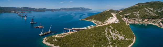 Pelješki most iz zraka