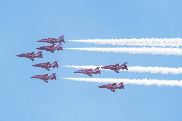 Zadar: Krila Oluje i akrobatska grupa Britanskog ratnog zrakoplovstva predstavili letačke programe