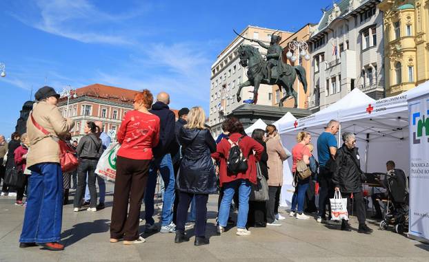 Zagreb: Obilježavanje Svjetskog dana zdravlja na Trgu bana Josipa Jelačića