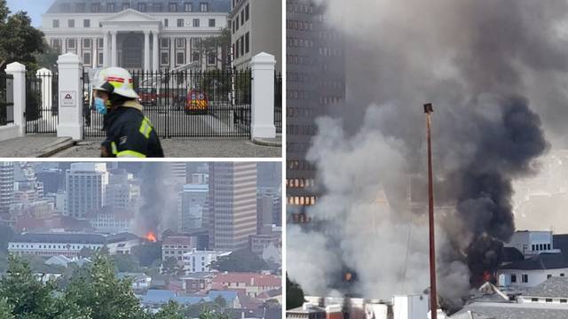 VIDEO Zapalila se zgrada parlamenta u Cape Townu