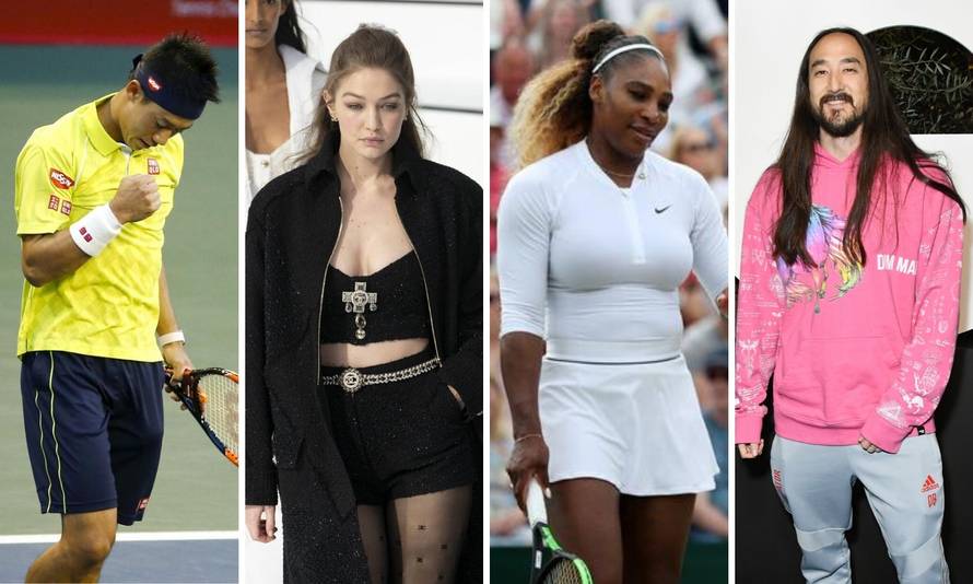 'Grand slam' u parovima: Steve Aoki i Nishikori, Serena i Hadid