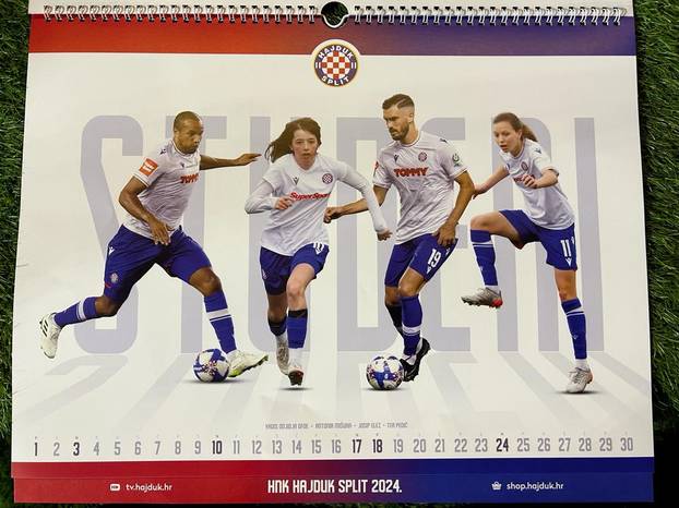 FOTO Hajduk izdao kalendar za 2024. godinu: Prvi put zajedno nogometašice i nogometaši