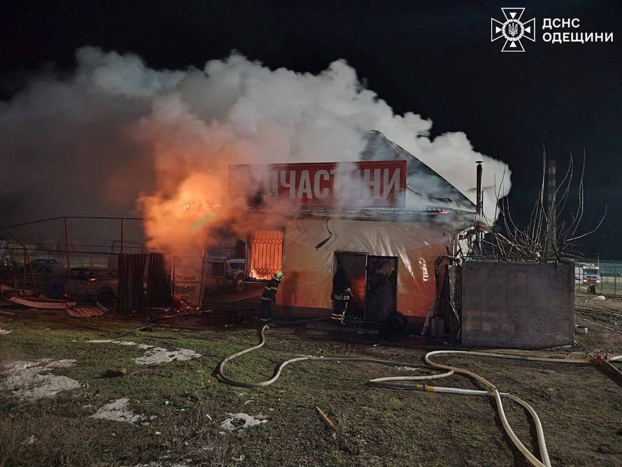 Aftermath of a Russian drone attack in Odesaa region