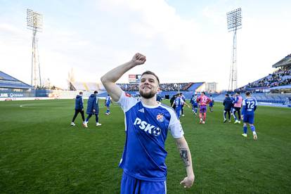 Zagreb: Slavlje igrrača GNK Dinamo nakon što su pobijedili Rijeku s 1:0