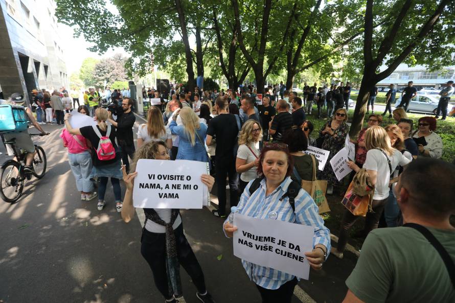 Zagreb: Prosvjed Sindikata pravosudne policije