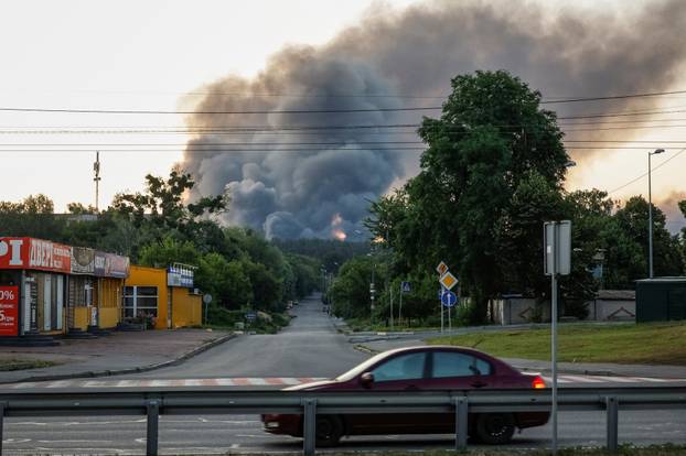 Russian drone and missile strike in Kyiv