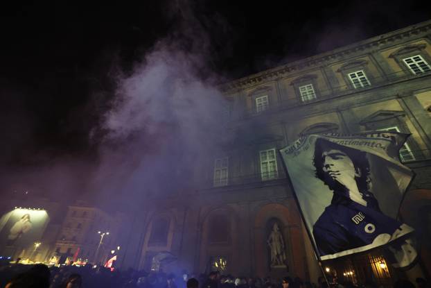 Supercoppa Italiana - Final - Napoli fans celebrate after the final