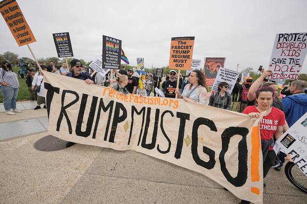 Anti-Trump 'Hands Off!' protest, in Washington