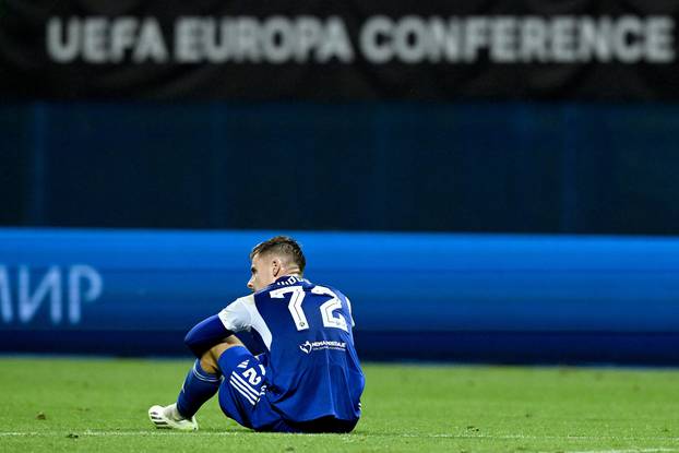 Zagreb: Tuga igrača GNK Dinamo nakon izgubljene utakmice protiv FC Viktoria Plzen