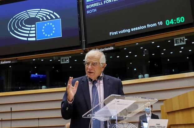 Josep Borrell, High Representative of the European Union for Foreign Affairs and Security Policy, debates current foreign affairs issues , in Brussels