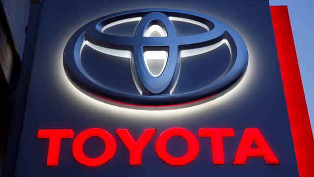 Toyota automobile logo seen in Paris