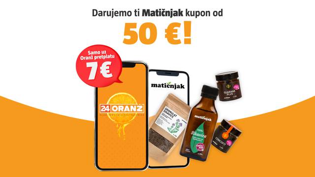 Uzmi godišnji Oranž za samo 7€ i odmah ti dajemo 50€ za kupnju u Matičnjak webshopu