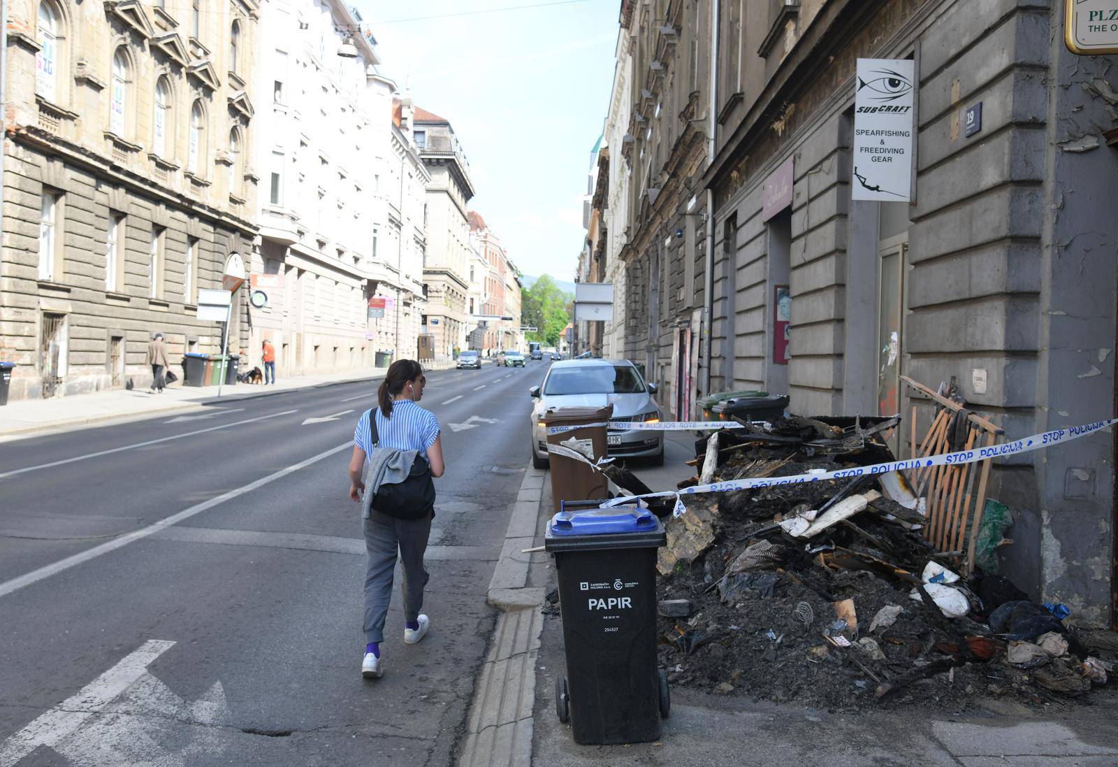 Zagreb: Jutro nakon požara u kojem je izgorio stan u Palmotićevoj ulici