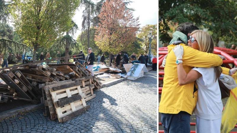 FOTO Razbježali se Ćacij, ovako nestaje i Ćacilend: Zagrljaji i akcija čišćenja Pionirskog parka