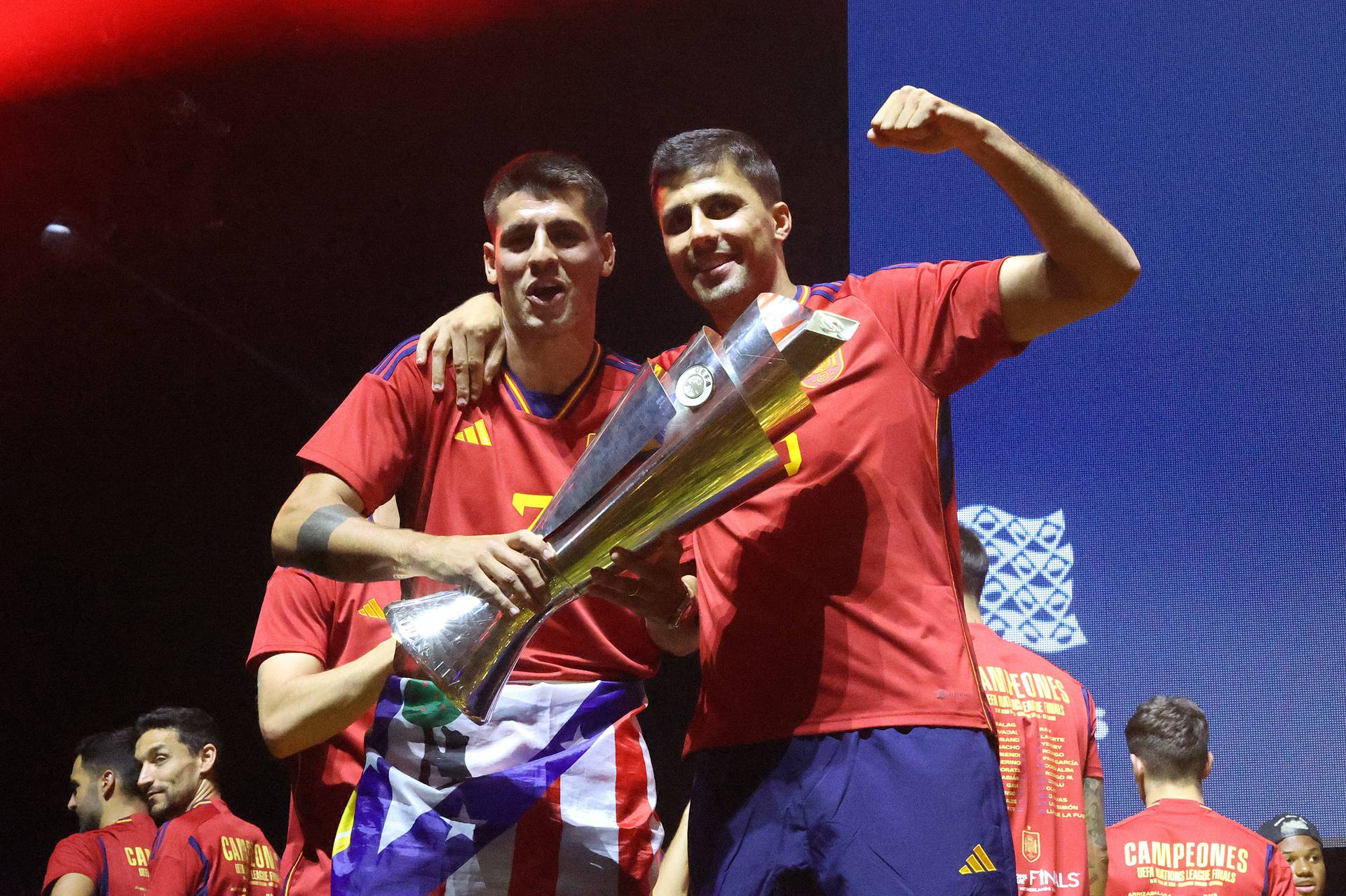 UEFA Nations League - Spain celebrate winning the UEFA Nations League