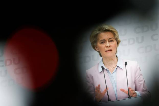 European Commission President Ursula von der Leyen meets CDU leader Friedrich Merz in Berlin