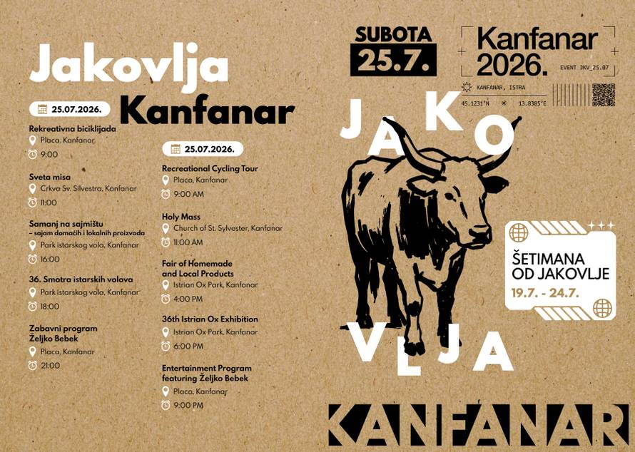 Boškarini preuzimaju pozornicu: U Kanfanaru stiže tjedan tradicije, zabave i dobre hrane