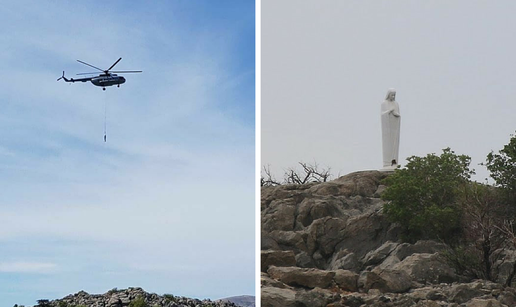 Helikopter MORH-a je Zubaku vozio kip Gospe težak tri tone