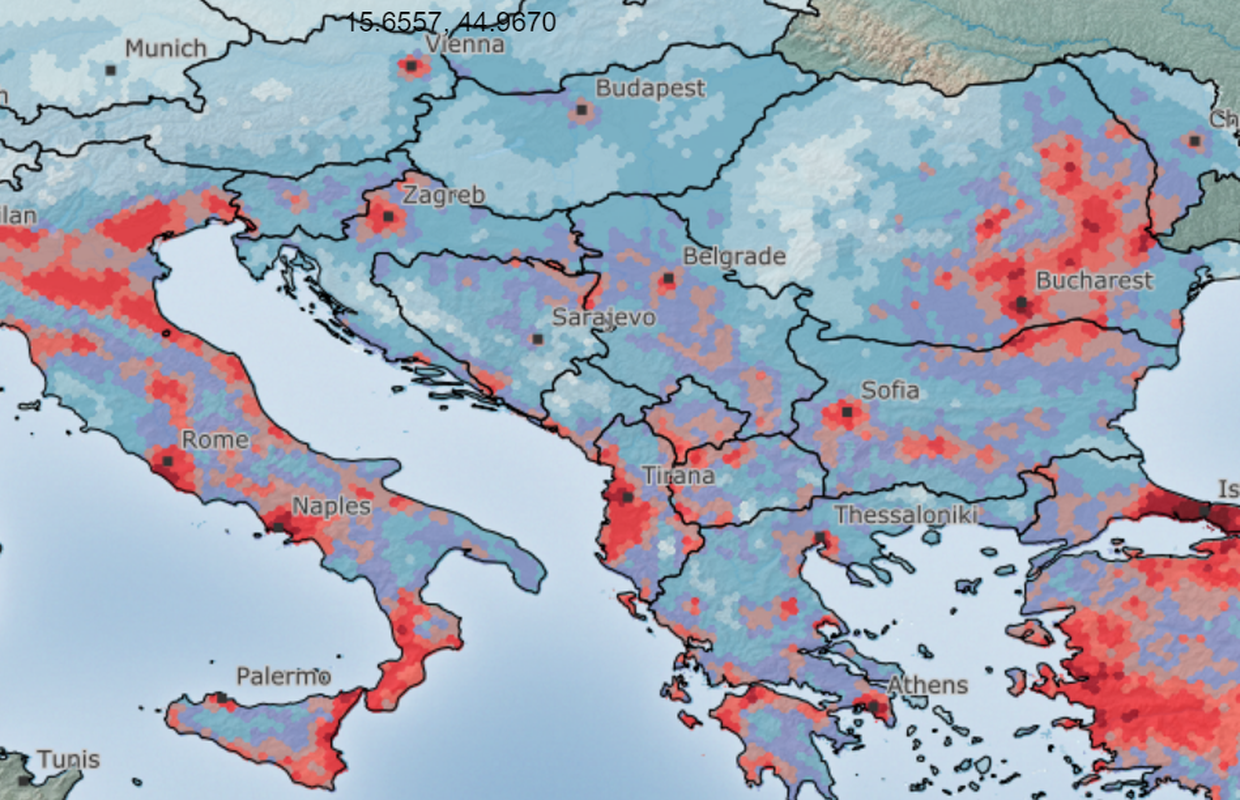 Objavili novu kartu najtrusnijih područja: Evo gdje je Hrvatska