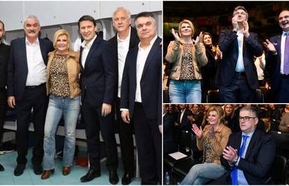 Opuštena Kolinda na koncert stigla u kožnjaku i 'leopardu'