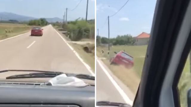 VIDEO Mrtav pijan vozio preko dvije trake pa sletio u jarak
