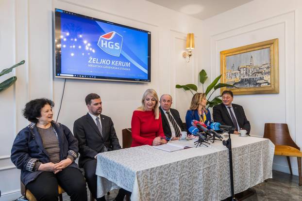 Split: Konferencija za medije Željka Keruma na kojoj je predstavio kandidata za lokalne izbore