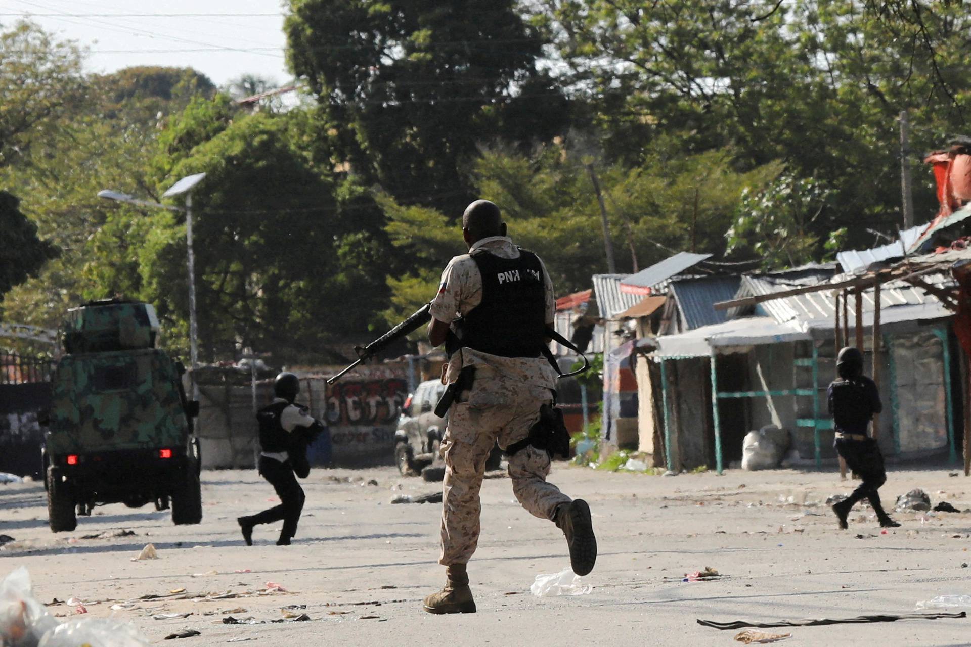 FILE PHOTO: People demonstrate against the government and insecurity in Port-au-Prince