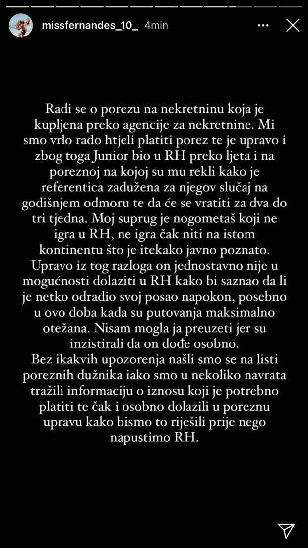 Fernándes o dugu: Našli smo se na listi dužnika bez upozorenja. Dovode obitelj u neugodnost...