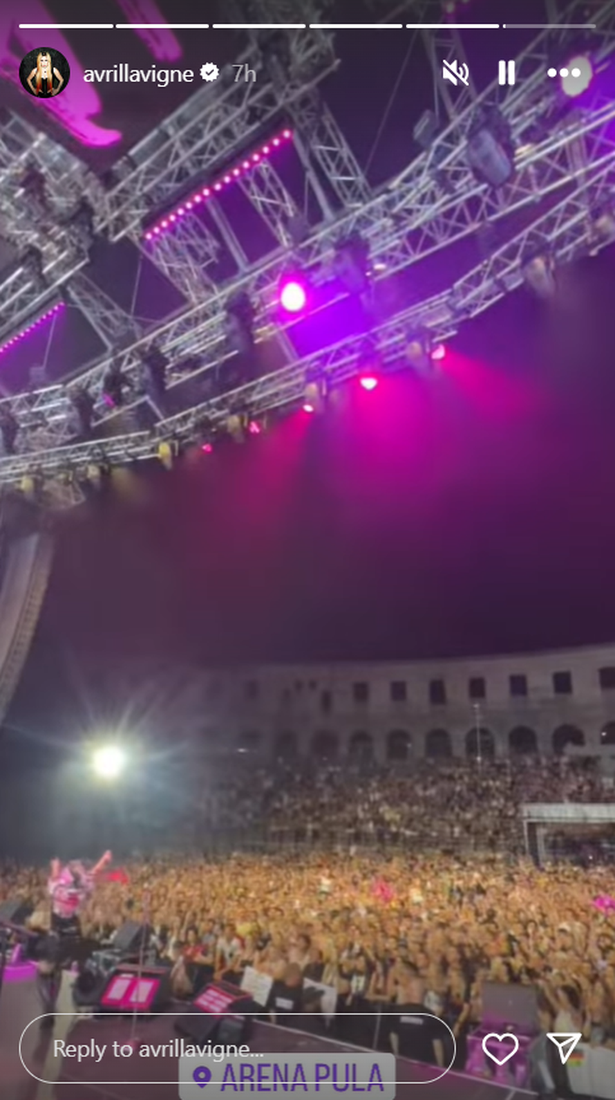 Avril Lavigne oglasila se nakon koncerta u Puli: 'Hvala vam!'