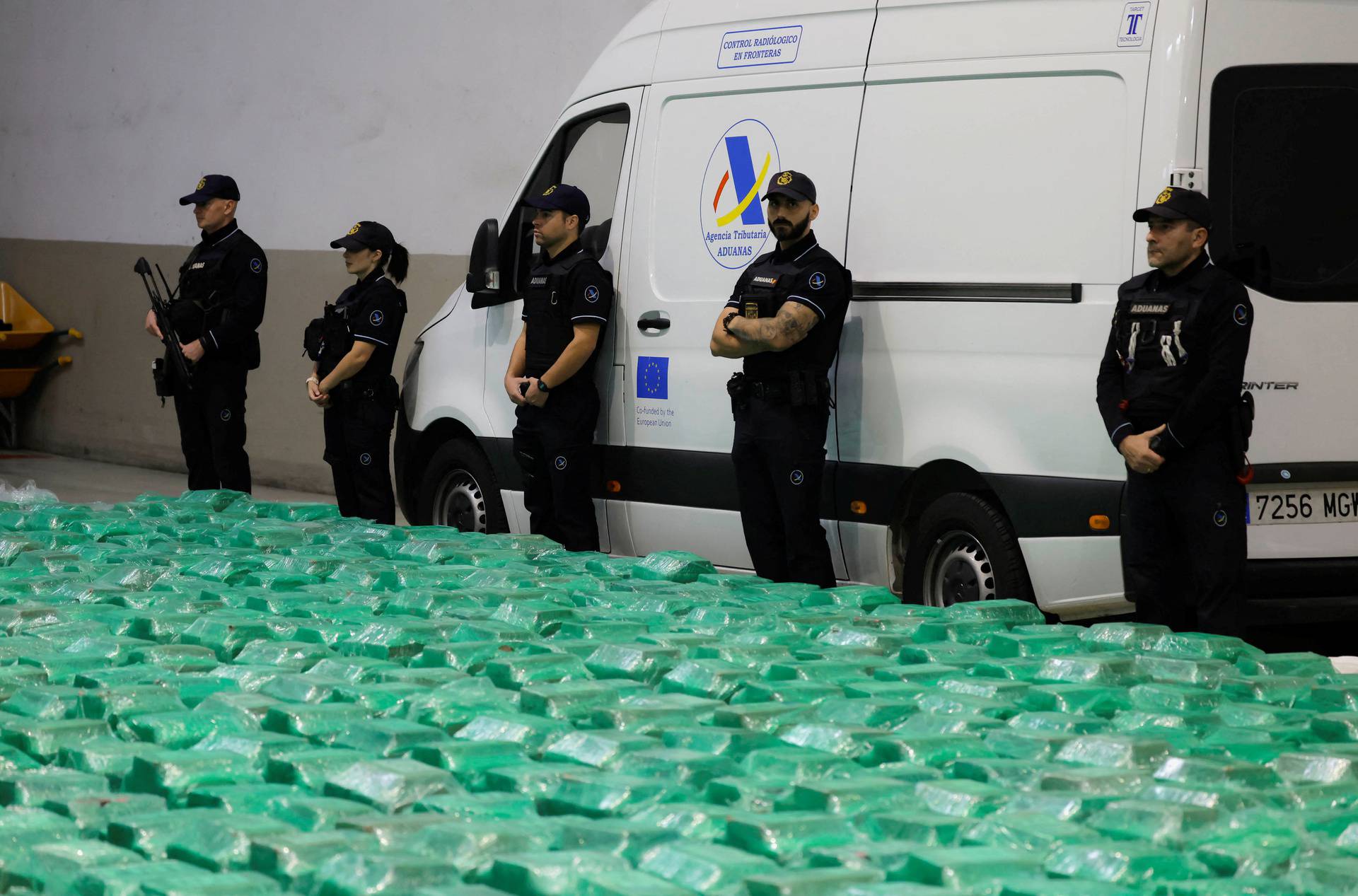 Spanish police seize 13 tons of cocaine hidden in banana shipments, in Algeciras