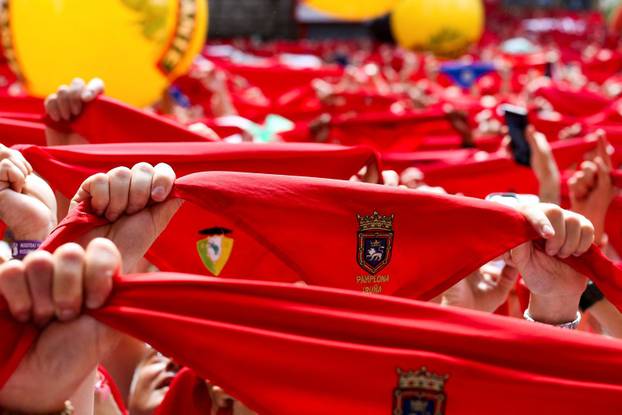 San Fermin festival (Chupinazo) in Pamplona