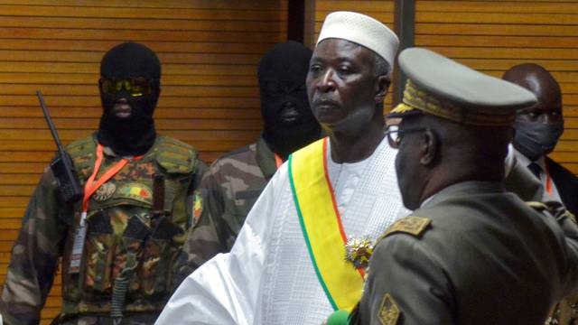 FILE PHOTO: The new interim president of Mali Bah Ndaw is sworn in during the Inauguration ceremony in Bamako