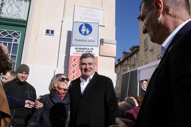 Split: Milanović prikupljao potpise za još jedan mandat za predsjednika Republike Hrvatske