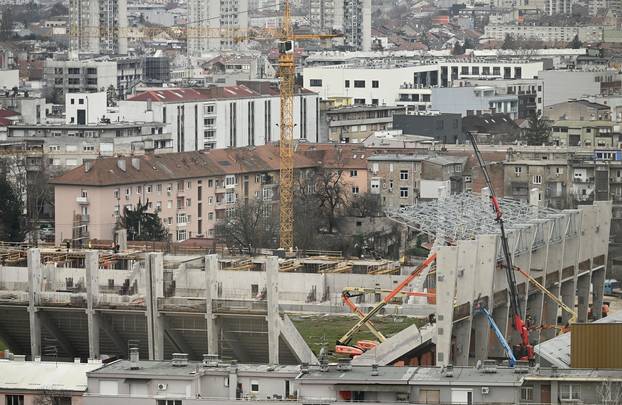 Zagreb: Pogled na stadion Kranjčevićeva