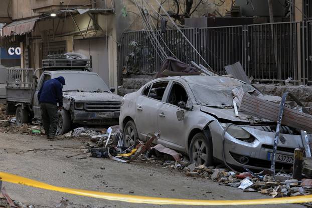 Aftermath of an Israeli strike, in Beirut