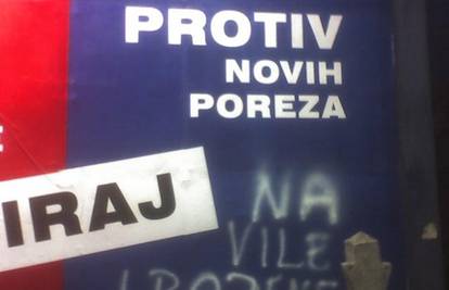 Išarali plakate HDZ-a i nadodali novi slogan
