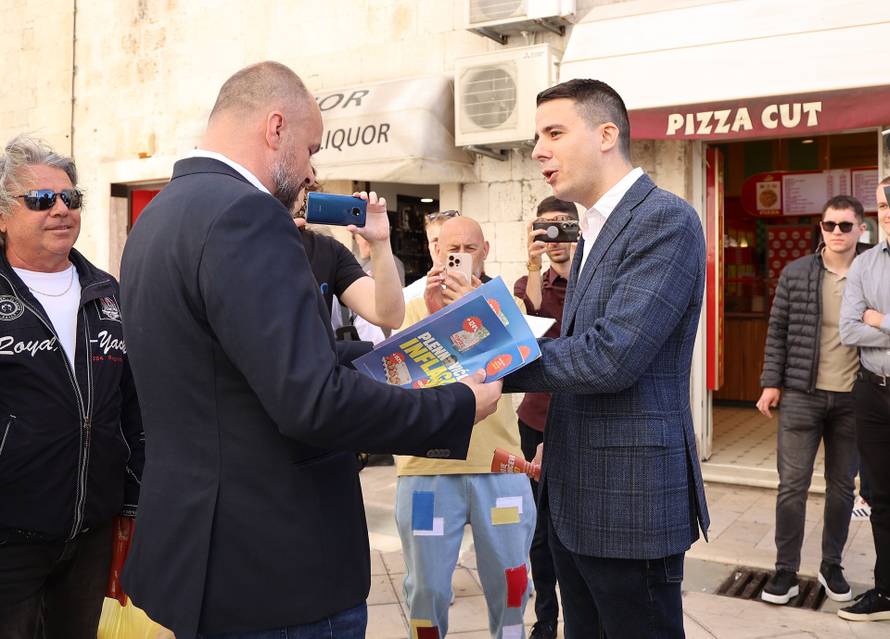 Split: Konferencija za medije povodom zajedničke kampanje SDP-a i Možemo! "Plenkovićeva inflacija"