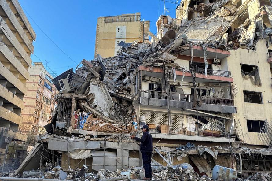 Aftermath of strikes on Beirut's southern suburbs