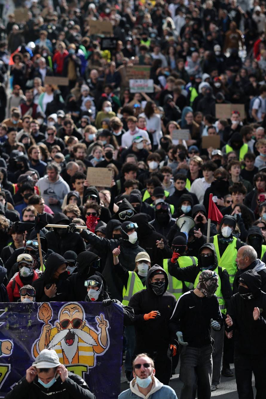 Nationwide protests in France against the cost of living