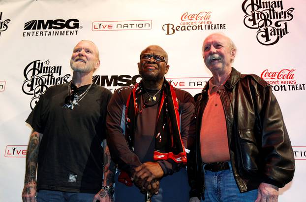 File Photo: Members of The Allman Brothers Band pose at news conference in New York