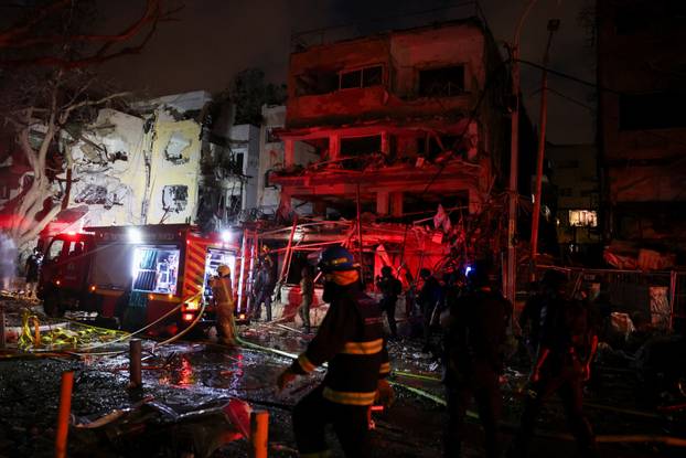 Aftermath of missile attack from Iran on Israel