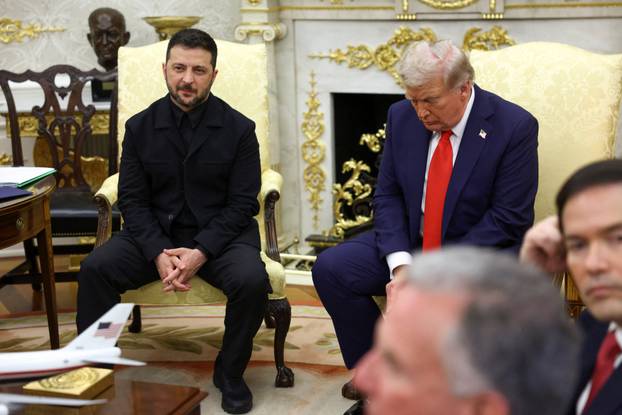 U.S. President Trump meets with Ukrainian President Zelenskiy and European leaders, in Washington, D.C.