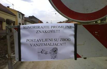 Na cesti postavili rampe zbog "izvanzemaljaca"