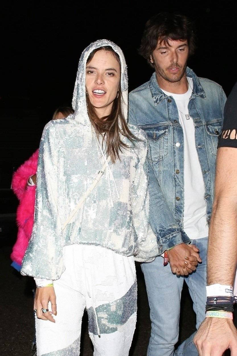 Alessandra Ambrosio and Boyfriend exit  Coachella's party the Neon Carnival