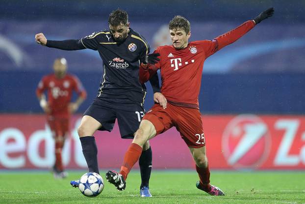 Zagreb: UEFA Liga prvaka, skupina F, 6. kolo, GNK Dinamo - Bayern Muenchen