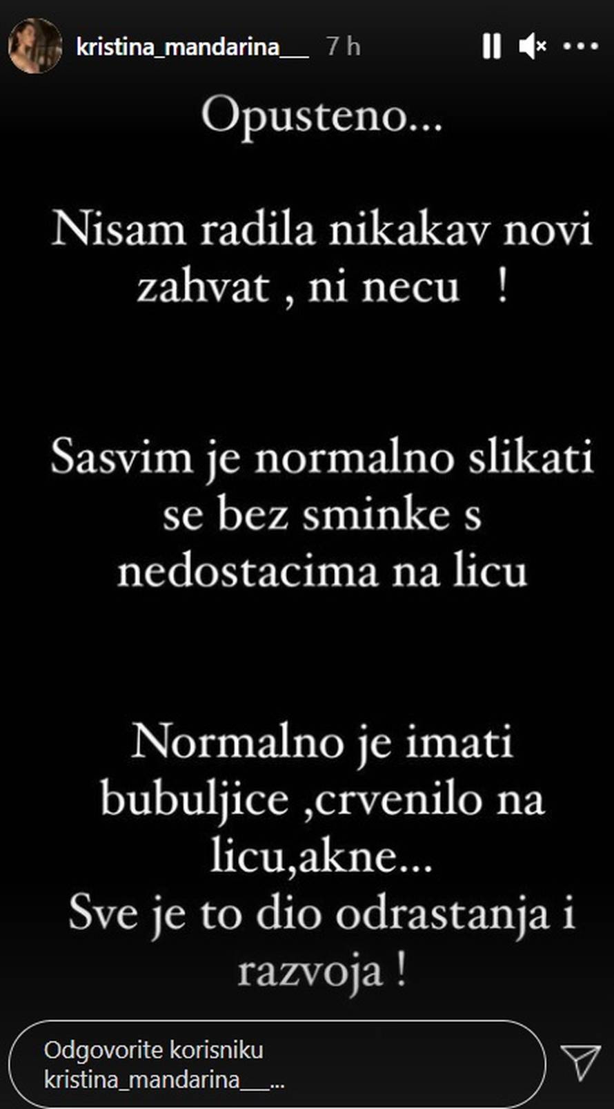 Mandarina priznala: Imam akne i bubuljice, skrivam ih puderom