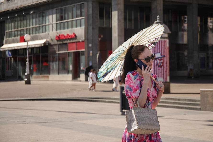 Zagreb: Velike vrućine ispraznile su ulice u glavnom gradu